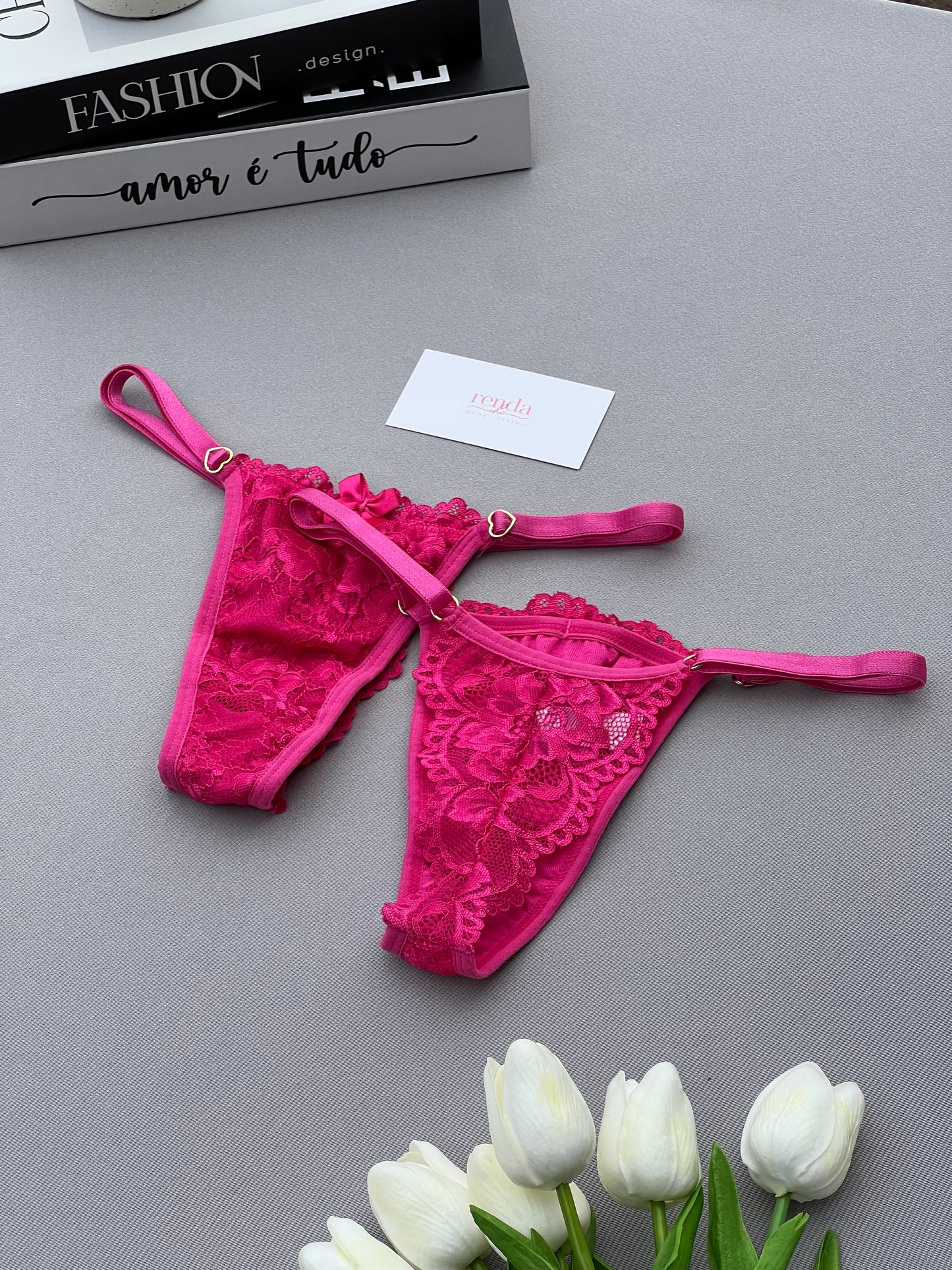 Rose Éclatante — Calcinha Fio Ajustável