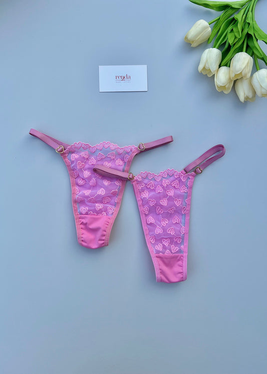 Cotton Candy — Calcinha Fio com Regulagem de Coração