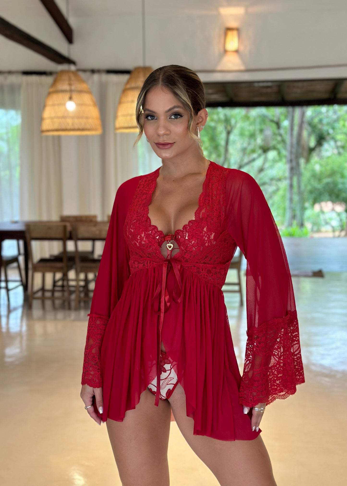 Kit Robe em tule + Conjunto Elisée - Rouge de Lune