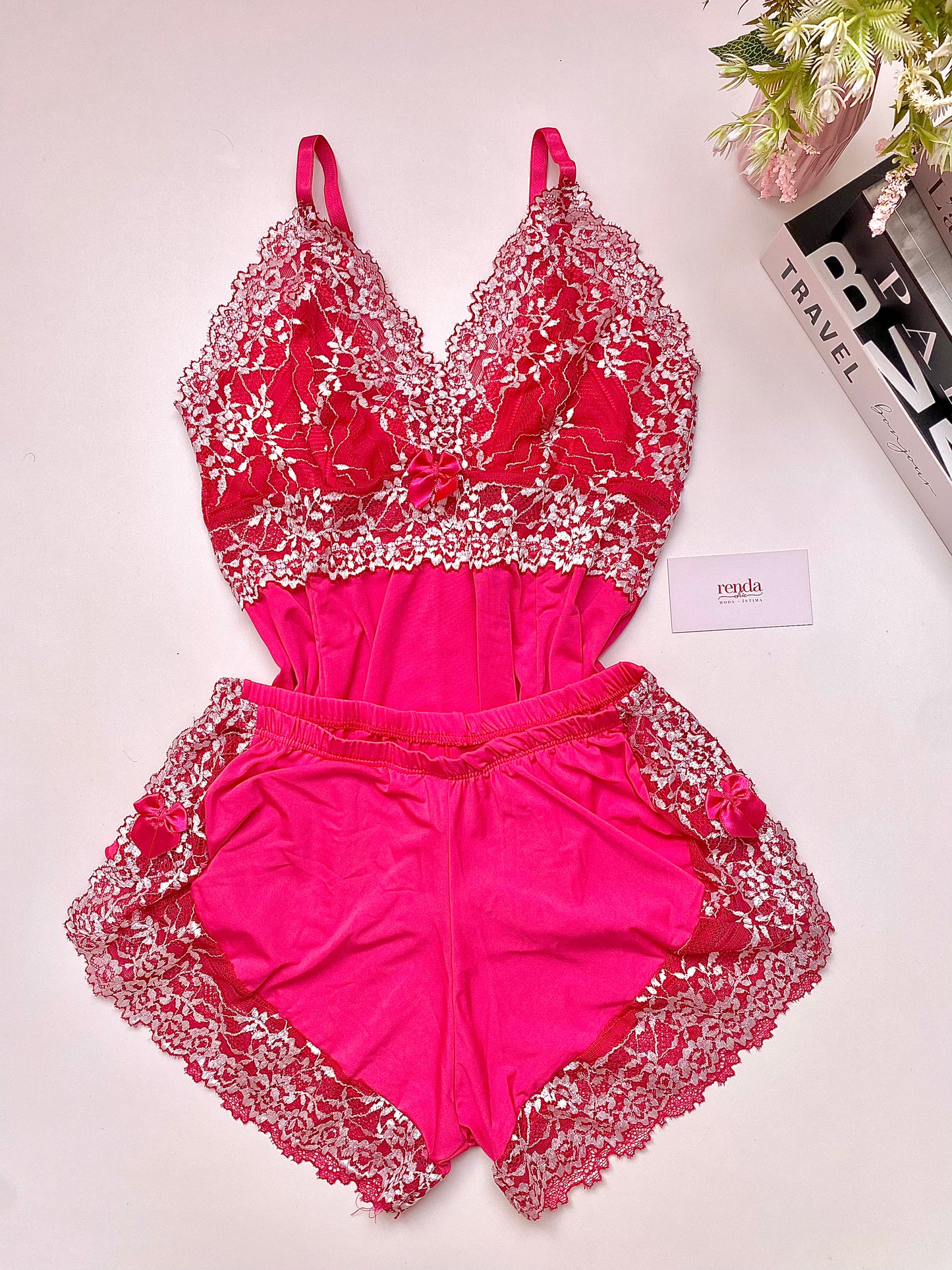BABY DOLL AURORA – ROSA PINK E OFF WHITE