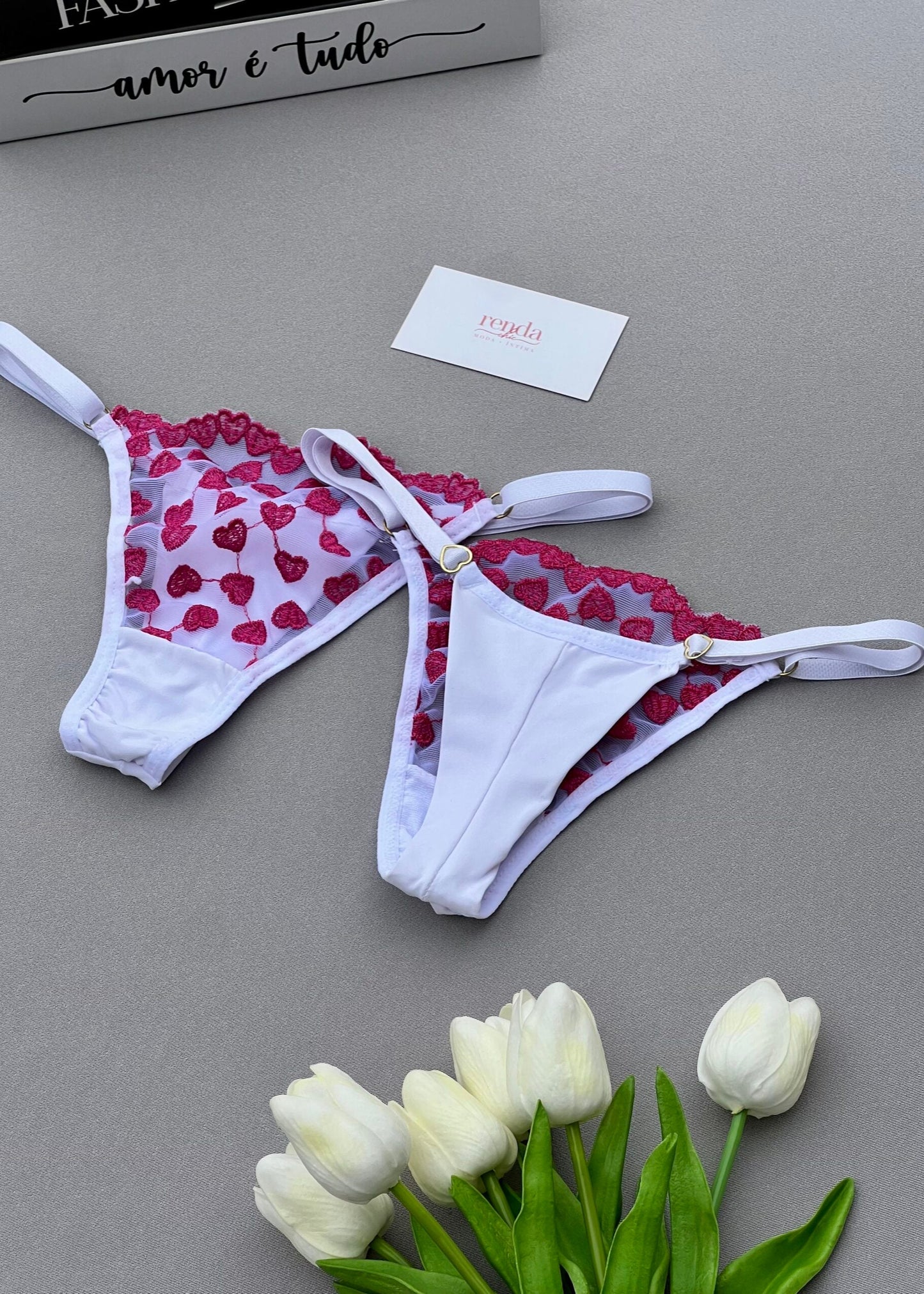 Rosée Intime — Calcinha Fio com Regulagem de Coração