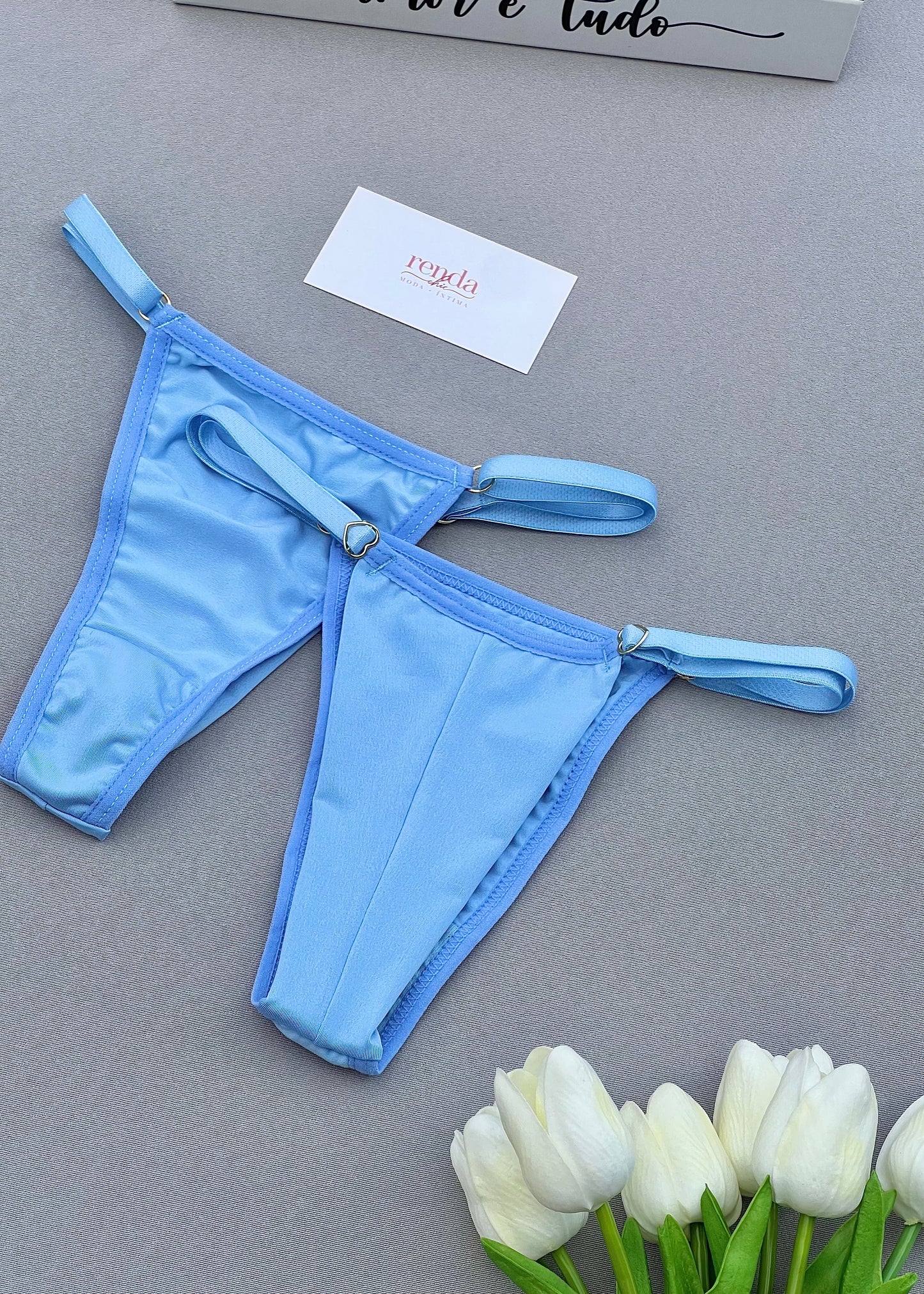 Bleu Céleste — Calcinha Fio em Poliamida