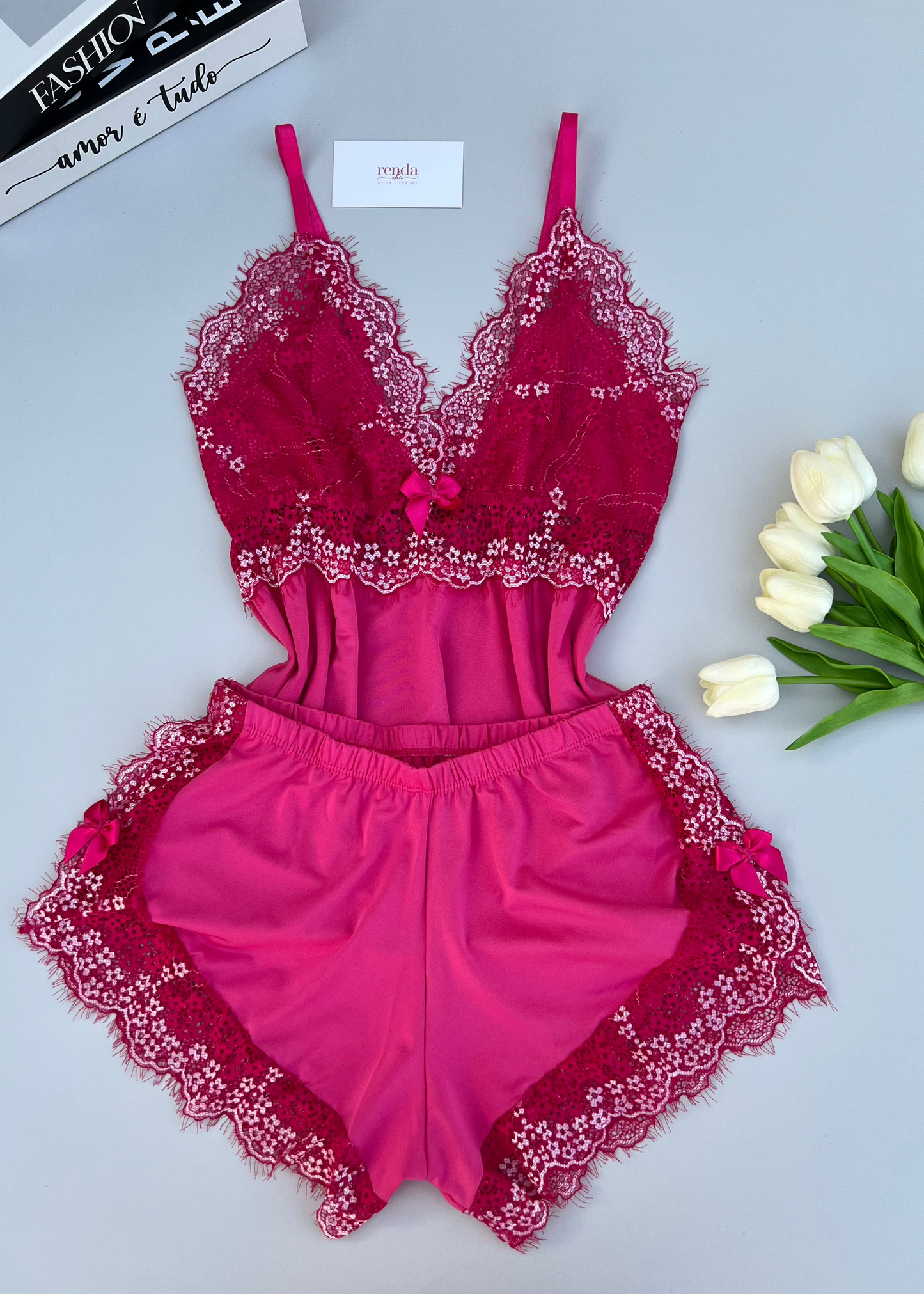 Conjunto de pijama curto - Rose et Blanc
