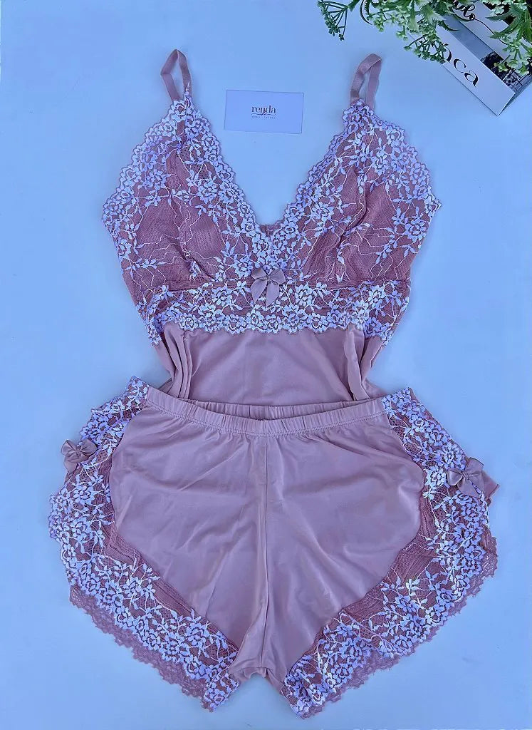 BABY DOLL AURORA – ROSA PASTEL E OFF WHITE