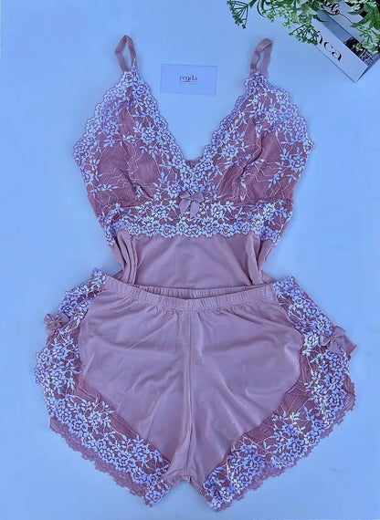 BABY DOLL AURORA – ROSA PASTEL E OFF WHITE