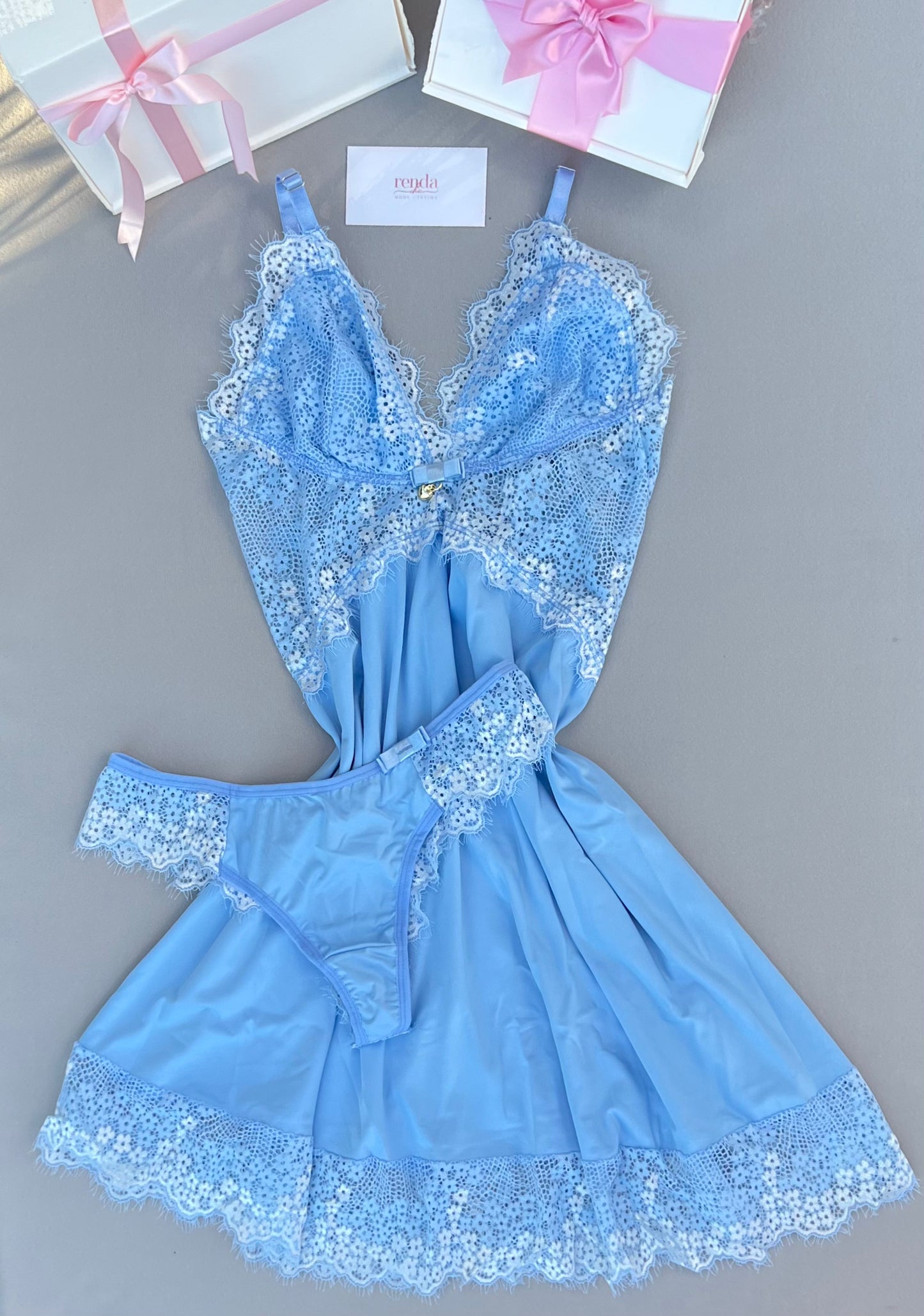 CAMISOLA AURORA – AZUL CÉU E OFF WHITE