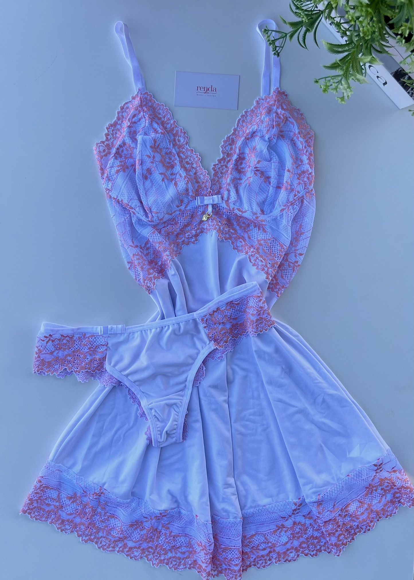 Conjunto de Camisola + Calcinha – Lune Blanche