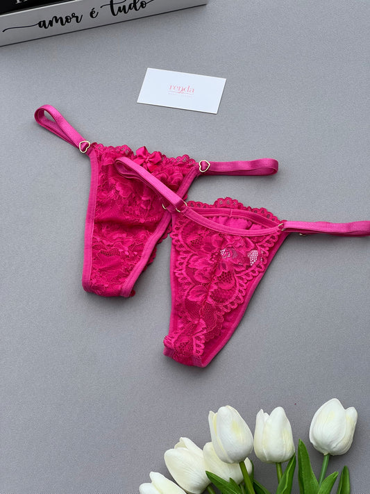 Rose Éclatante — Calcinha Fio Ajustável
