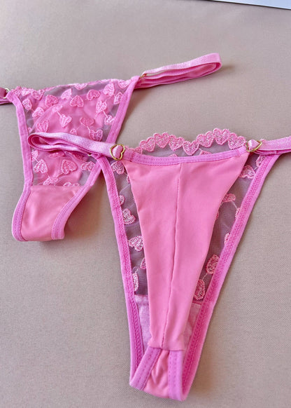 Cotton Candy — Calcinha Fio com Regulagem de Coração