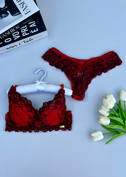 Conjunto Essentiel - Renda bicolor
