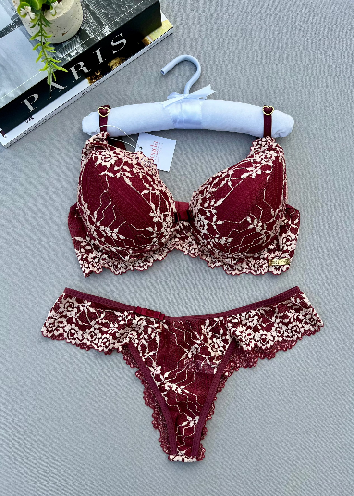 Conjunto Essentiel - Renda bicolor
