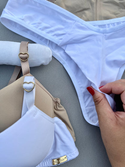 KIT BASICS - 4 PEÇAS - BRANCO E NUDE - DIA A DIA