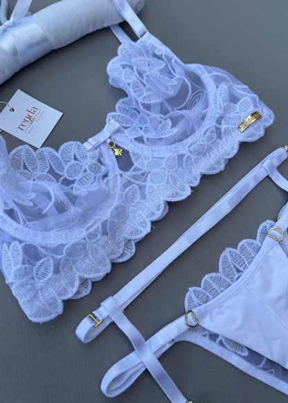 Conjunto Rêve Secret Blanc - Tule bordado