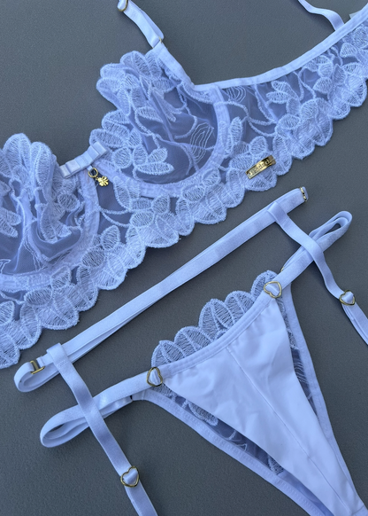 Conjunto Rêve Secret Blanc - Tule bordado