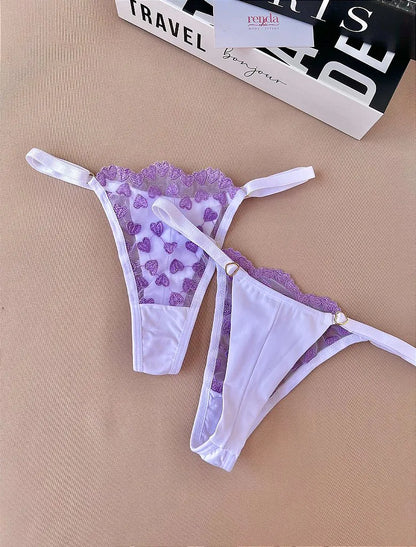 CALCINHA ANNE – BRANCO E LAVANDA